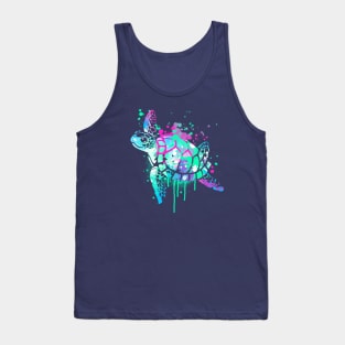 Fluo sea turtle Tank Top